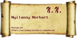 Nyilassy Norbert névjegykártya