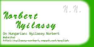 norbert nyilassy business card